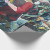 ヴィンテージ威厳があるマッケ2人の女の子 ラッピングペーパー (角)