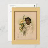 ヴィンテージ威厳がある1891美しい子供のスケッチ ポストカード (正面/裏面)