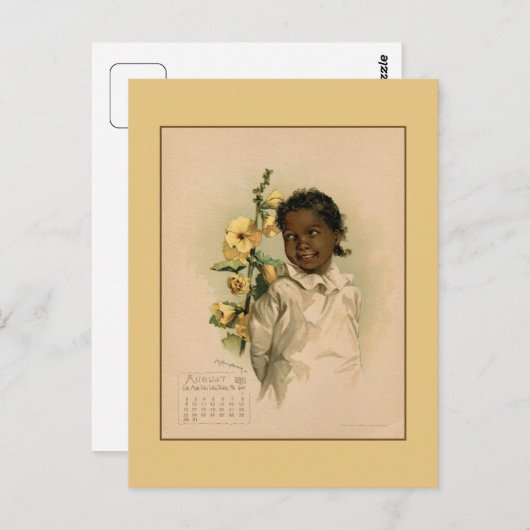 ヴィンテージ威厳がある1891美しい子供のスケッチ ポストカード (正面/裏面)