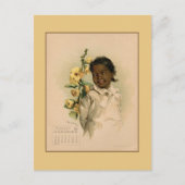 ヴィンテージ威厳がある1891美しい子供のスケッチ ポストカード (正面)