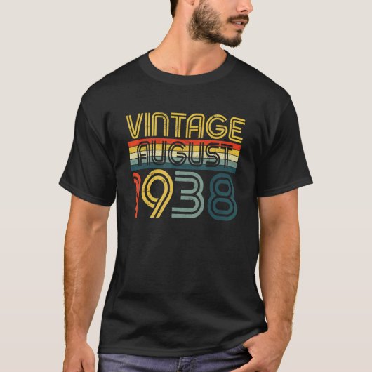 ヴィンテージ威厳がある1938年84誕生日84歳 Tシャツ (正面)