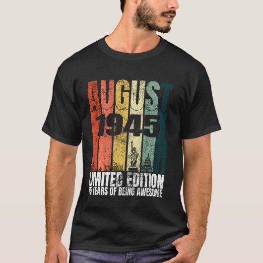 ヴィンテージ威厳がある1945年12月75日誕生日75歳 Tシャツ (正面)