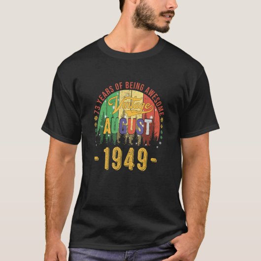 ヴィンテージ威厳がある1949 73歳73誕生日水 Tシャツ (正面)