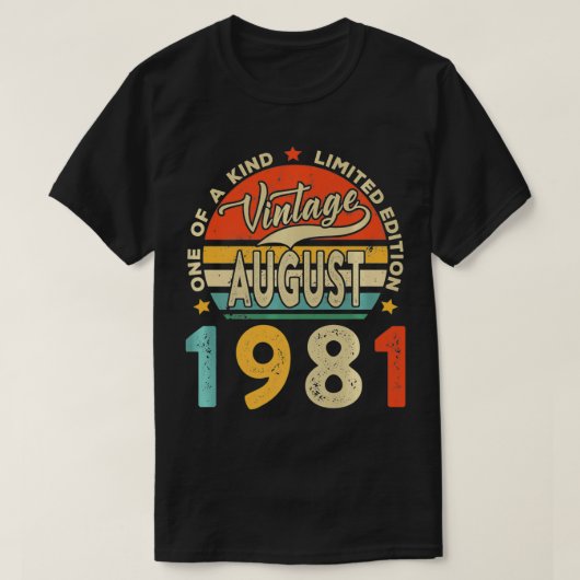ヴィンテージ威厳がある1981年40歳誕生日限定 Tシャツ (デザイン正面)