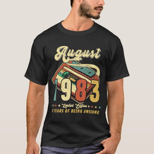 ヴィンテージ威厳がある1983 1983年37歳の誕生日37で作られた Tシャツ (正面)