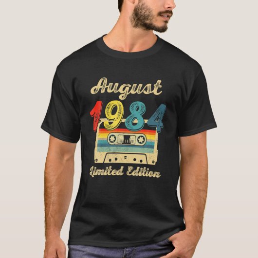 ヴィンテージ威厳がある1984カセットテープ37番目の誕生日De Tシャツ (正面)