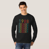 ヴィンテージ威厳がある1988レトロ誕生日34誕生日D Tシャツ (正面フル)