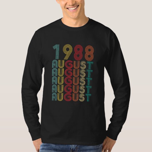ヴィンテージ威厳がある1988レトロ誕生日34誕生日D Tシャツ (正面)