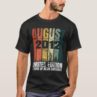 ヴィンテージ威厳がある2012 Bdayグラフィック9歳9歳B Tシャツ