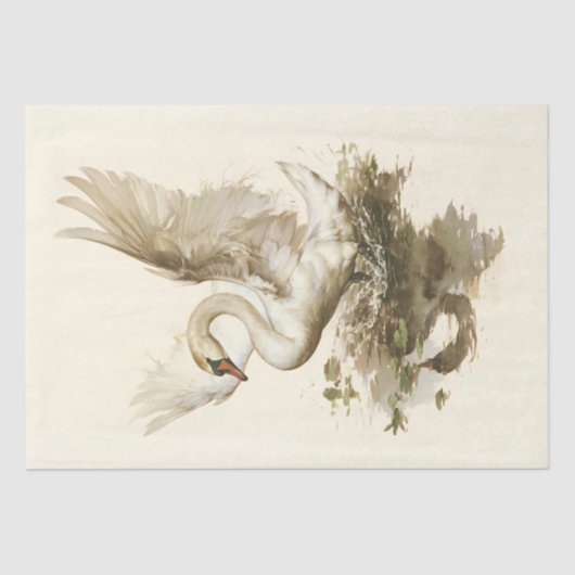 ヴィンテージ威厳のあるが動いている 薄葉紙 (正面)