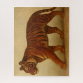 ヴィンテージ威厳のあるタイガーウォームマホガニートーン ジグソーパズル (縦)