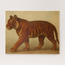 ヴィンテージ威厳のあるタイガーウォームマホガニートーン ジグソーパズル