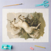 ヴィンテージ威厳のある一角 薄葉紙 (クラフト)