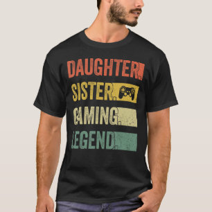 ヴィンテージ娘ゲーム伝説レジェンドレトロビデオ Tシャツ