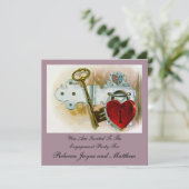 ヴィンテージ婚約お祝い 招待状 (スタンド正面)