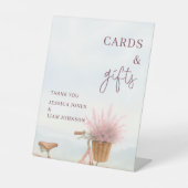 ヴィンテージ婚約パーティカードギフトサイン 台座サイン (正面)