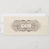 ヴィンテージ婚約パーティチケット招待状II 招待状 (裏面)