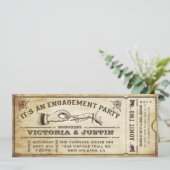 ヴィンテージ婚約パーティチケット招待状III 招待状 (スタンド正面)