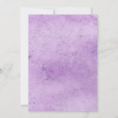 ヴィンテージ婚約パーティパープル水彩ハート 招待状 (裏面)