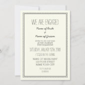 ヴィンテージ婚約パーティフォト招待状 招待状 (正面)