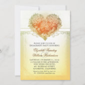 ヴィンテージ婚約パーティ招待状 招待状 (正面)