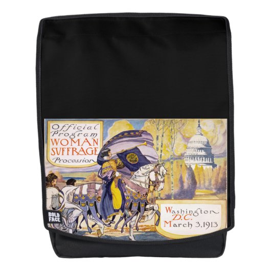 ヴィンテージ婦人参政権の広告 バックパック (正面)