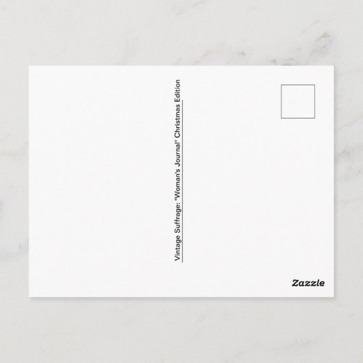 ヴィンテージ婦人参政権クリスマスサンタ ポストカード (裏面)