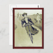 ヴィンテージ婦人自転車家 ポストカード (正面/裏面)