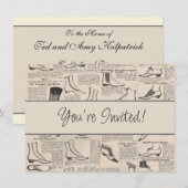 ヴィンテージ婦人靴カタログ - 1900年代のファッション 招待状 (正面/裏面)