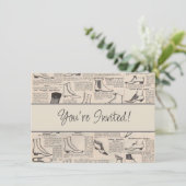 ヴィンテージ婦人靴カタログ - 1900年代のファッション 招待状 (スタンド正面)