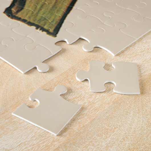 ヴィンテージ子おもちゃ電話で話すかわいい金髪の女の子 ジグソーパズル (側面)