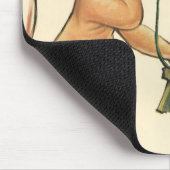 ヴィンテージ子おもちゃ電話で話すかわいい金髪の女の子 マウスパッド (コーナー)