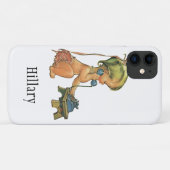 ヴィンテージ子おもちゃ電話で話すかわいい金髪の女の子 Case-Mate iPhoneケース (裏面(横))