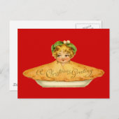 ヴィンテージ子および円 ポストカード (正面/裏面)