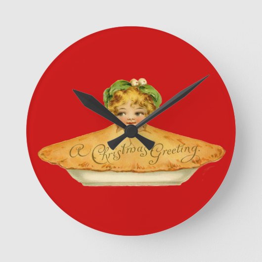 ヴィンテージ子および円 ラウンド壁時計 (正面)