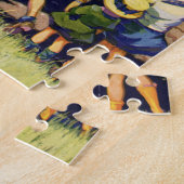 ヴィンテージ子がローカル農家オントラクターに手を振る ジグソーパズル (側面)