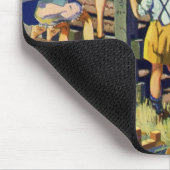 ヴィンテージ子がローカル農家オントラクターに手を振る マウスパッド (コーナー)