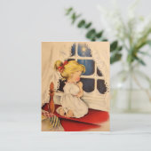 ヴィンテージ子ことわざ祈りの言葉 ポストカード (スタンド正面)