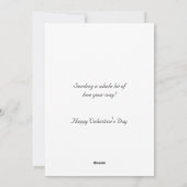 ヴィンテージ子とバレンタインデーの赤いハート シーズンカード (裏面)