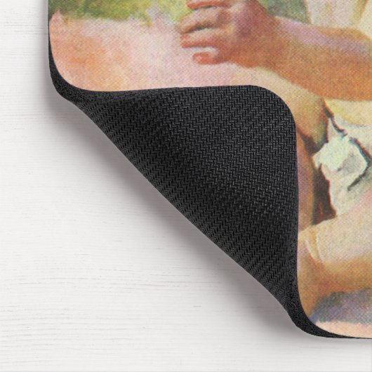 ヴィンテージ子どもピンク毛布のかわいい赤ちゃん マウスパッド (コーナー)