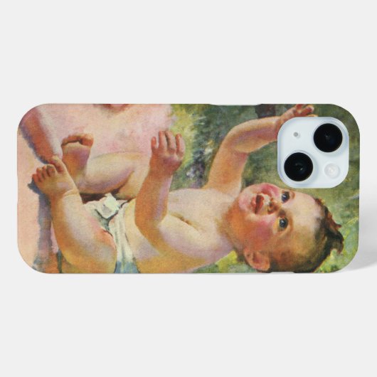 ヴィンテージ子どもピンク毛布のかわいい赤ちゃん Case-Mate iPhoneケース (裏面 (横))