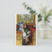 ヴィンテージ子ども教会の平和オン・アース・クリスマス ポストカード (スタンド正面)