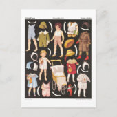 ヴィンテージ子ども紙人形はがき ポストカード (正面)