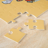 ヴィンテージ子ども達遊が消防車で遊ぶ ジグソーパズル (側面)