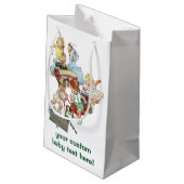 ヴィンテージ子ども達遊が消防車で遊ぶ スモールペーパーバッグ (裏面アングル)