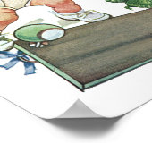 ヴィンテージ子ども達遊が消防車で遊ぶ ポスター (角)