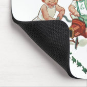 ヴィンテージ子ども達遊が消防車で遊ぶ マウスパッド (コーナー)