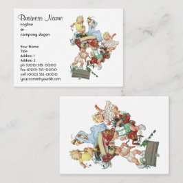 ヴィンテージ子ども達遊が消防車で遊ぶ 名刺