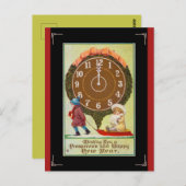 ヴィンテージ子ども2017年おめでとう ポストカード (正面/裏面)