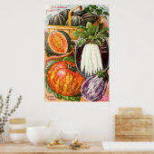 ヴィンテージ子の種子カタログ野菜アート ポスター (キッチン)